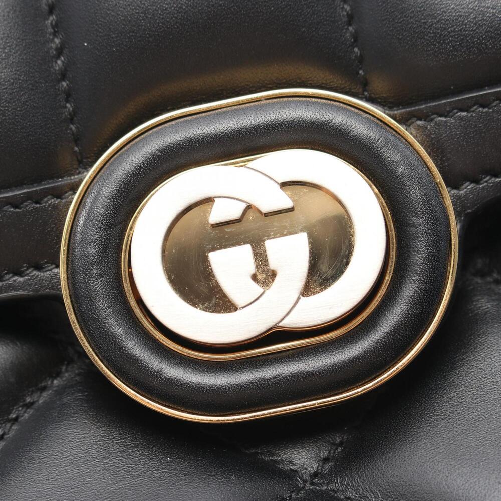 Gucci GUCCI Decorated Shoulder Bag Handbag Leather Women's Black 740834 - Picture 11 of 11
